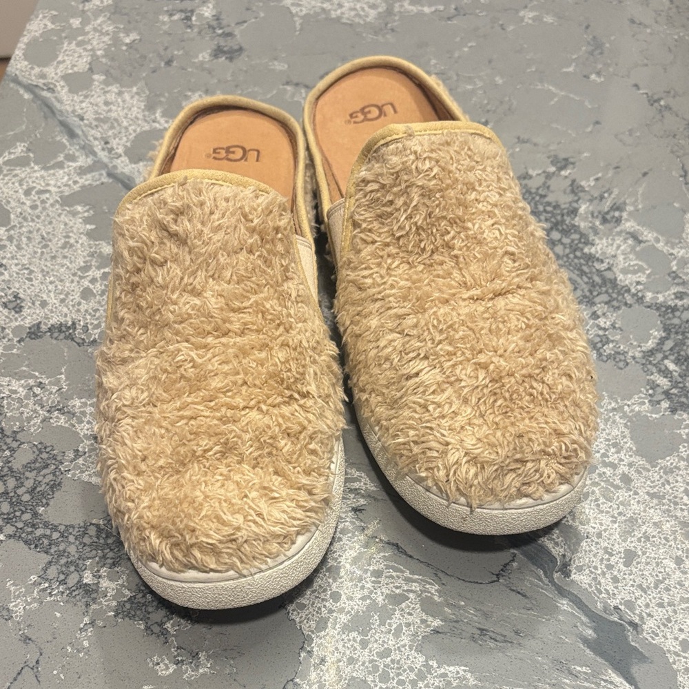 UGG Plush Cream Slip-On Footwear